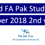FSC and FA Pak Study Guess Paper 2018 2nd year
