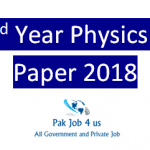 FSC 2nd Year Physics Guess Paper 2018 (12th Class)