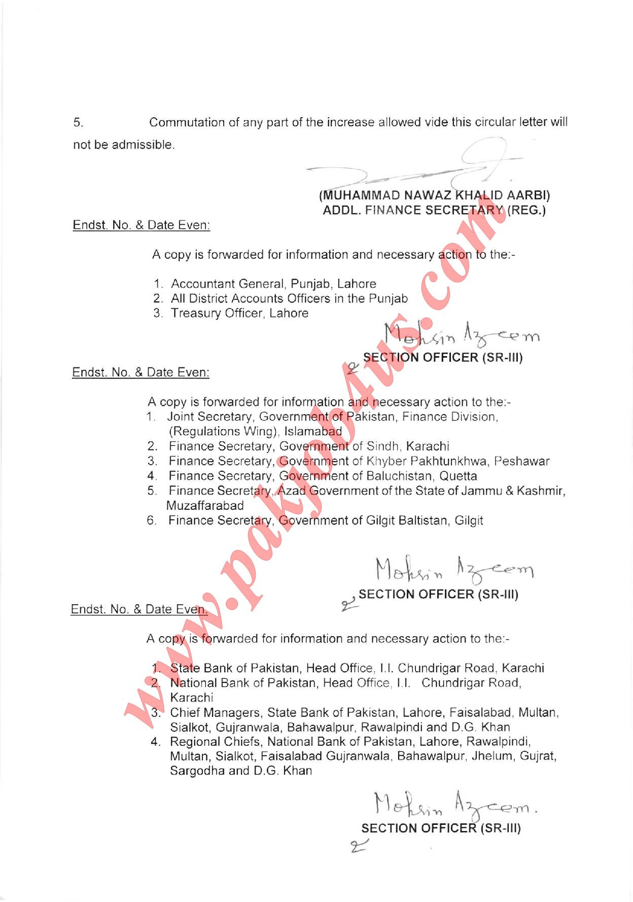 Notification about Pensioners From Punjab Government Pakistan